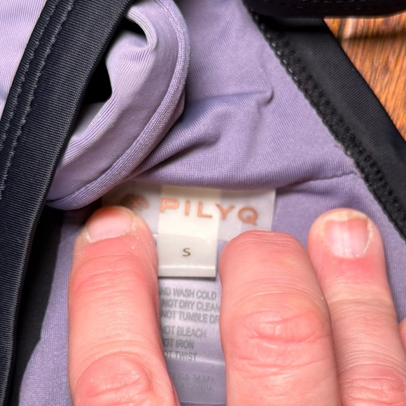 PILYQ AQUAMARINE COLOR BLOCK HALTER BIKINI TOP Size Small - Picture 5 of 6